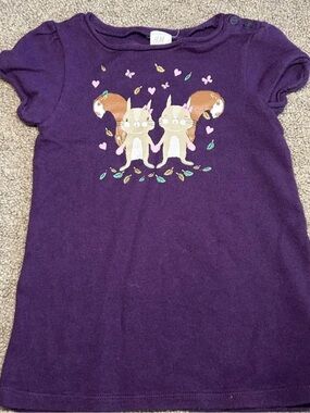 H&M squirrel purple sweater dress size 12-18 months